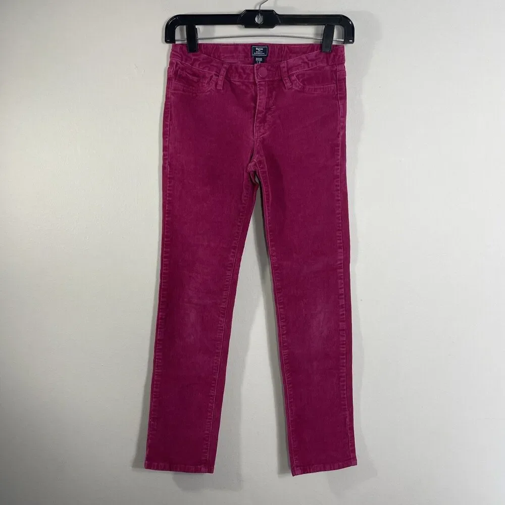 Gap Kids Girl Skinny Fit Corduroy Stretch Pants Purplish Pink Size 10